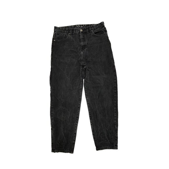 Nasty Gal Relaxed Straight Women's size 12 Black Denim Jeans - Picture 1 of 4